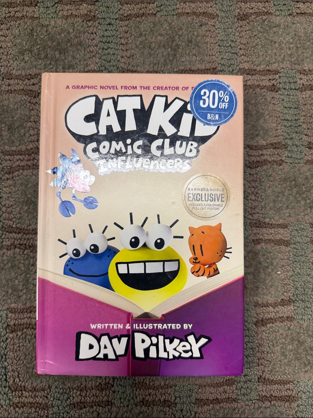 Scholastic Cat Kid Comic Club Influencers - Pink & Purple Cover